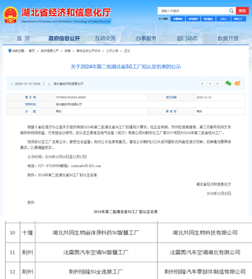 零突破，省級5G工廠花落丹江口市，科技推廣與應用服務邁上新臺階
